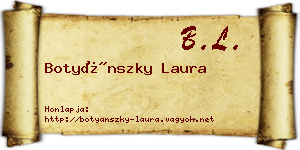 Botyánszky Laura névjegykártya